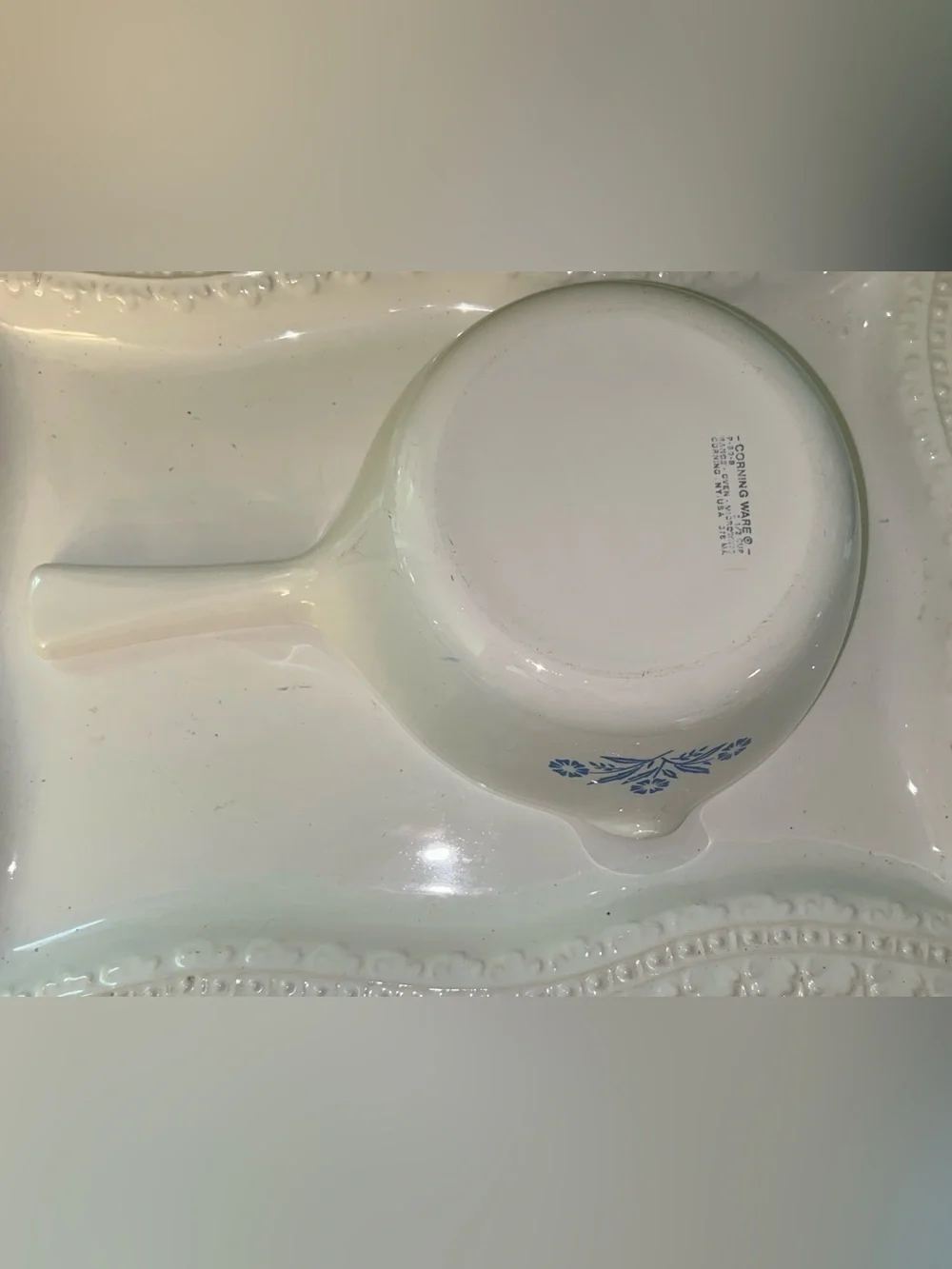 Vintage CorningWare 2.5 cup saucepan in Blue Cornflower no lid